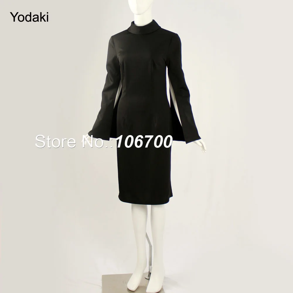 2018 изысканные вечерние платья расклешенное платье с длинным рукавом и открытым