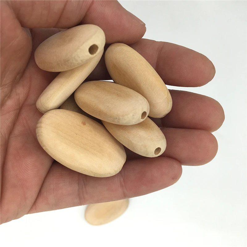 3.5cm*2.0cm(1.4''*0.8'')Marquise Wooden Chips Rectangle Oval Flat Wood Jewelry Unfinished Beads DIY Accessories | Мать и