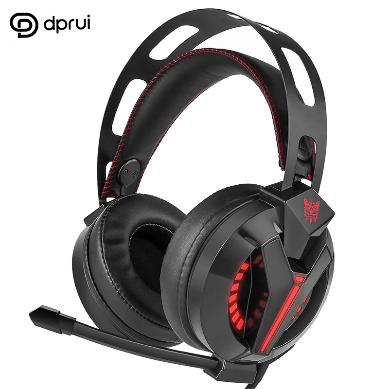 DPRUI игровые наушники ps4 басс с шумоподавлением для компьютера микрофоном пк