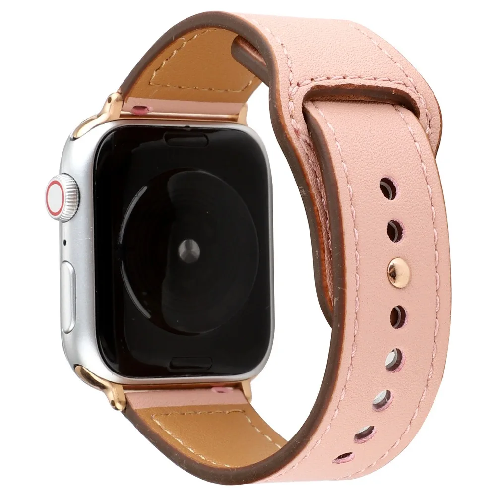 Модный ремешок с застежкой для Apple Watch 38 мм 40 мм 42 мм 44 мм кожаный ремешок для Iwatch серии 1 2 3 4 кожаный ремешок для часов