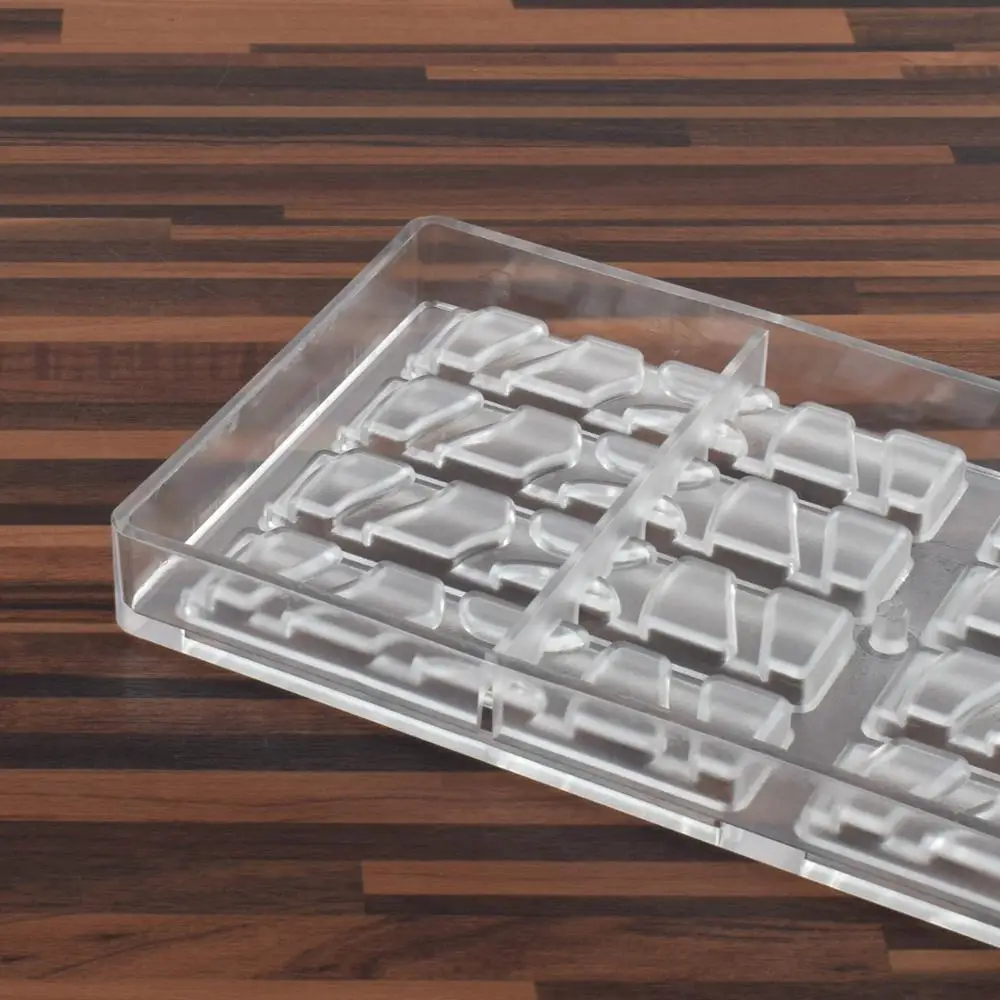SHENHONG 8 Cavity Chocolate Blocks Polycarbonate Mold Poly-carbonate Candy Mould for Professional Chocolates