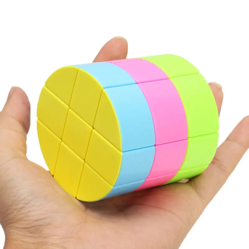 Скоростной Магический кубик IQ игра 3x3x3 цилиндр без наклеек необычный кубический Головоломка 3D головоломка твист гладкая профессиональная игрушка 3x3