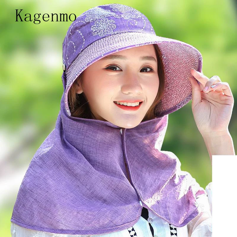 Кепка от солнца с защитой лица и шеи большими полями|women sun hat|fashion hatssun hat |