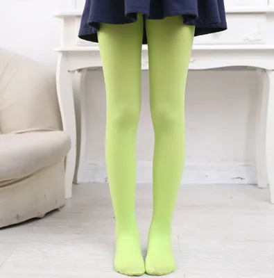 Green Тонкие модные колготки для девочек; бархатные колготки для малышей; детские чулки для балета; сезон весна-лето; детские танцевальные колготки; 14 цветов - Цвет: Green