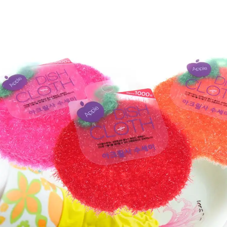 Корейская ткань для мытья посуды Apple 3 шт./лот акриловое полотенце волшебная