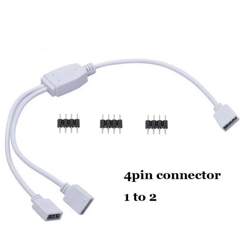 4 контактный разветвитель с 1 на 2 3 сторонний Y RGB разъем для 5050 3528 светодиодных