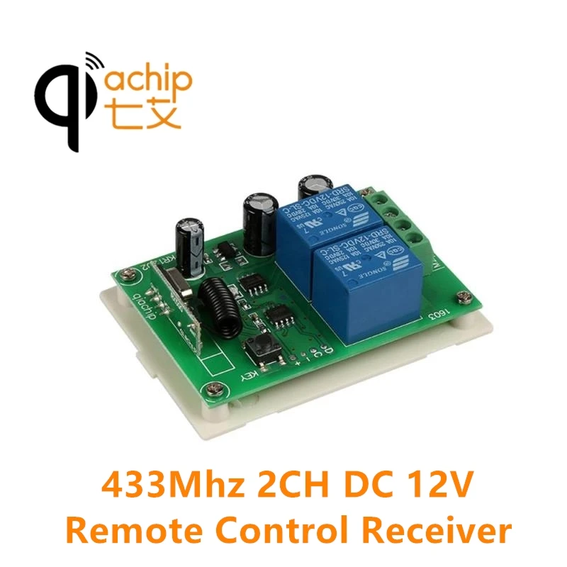 QIACHIP 433 мГц DC 12 В 2CH Беспроводной удаленного Управление переключатель релейный