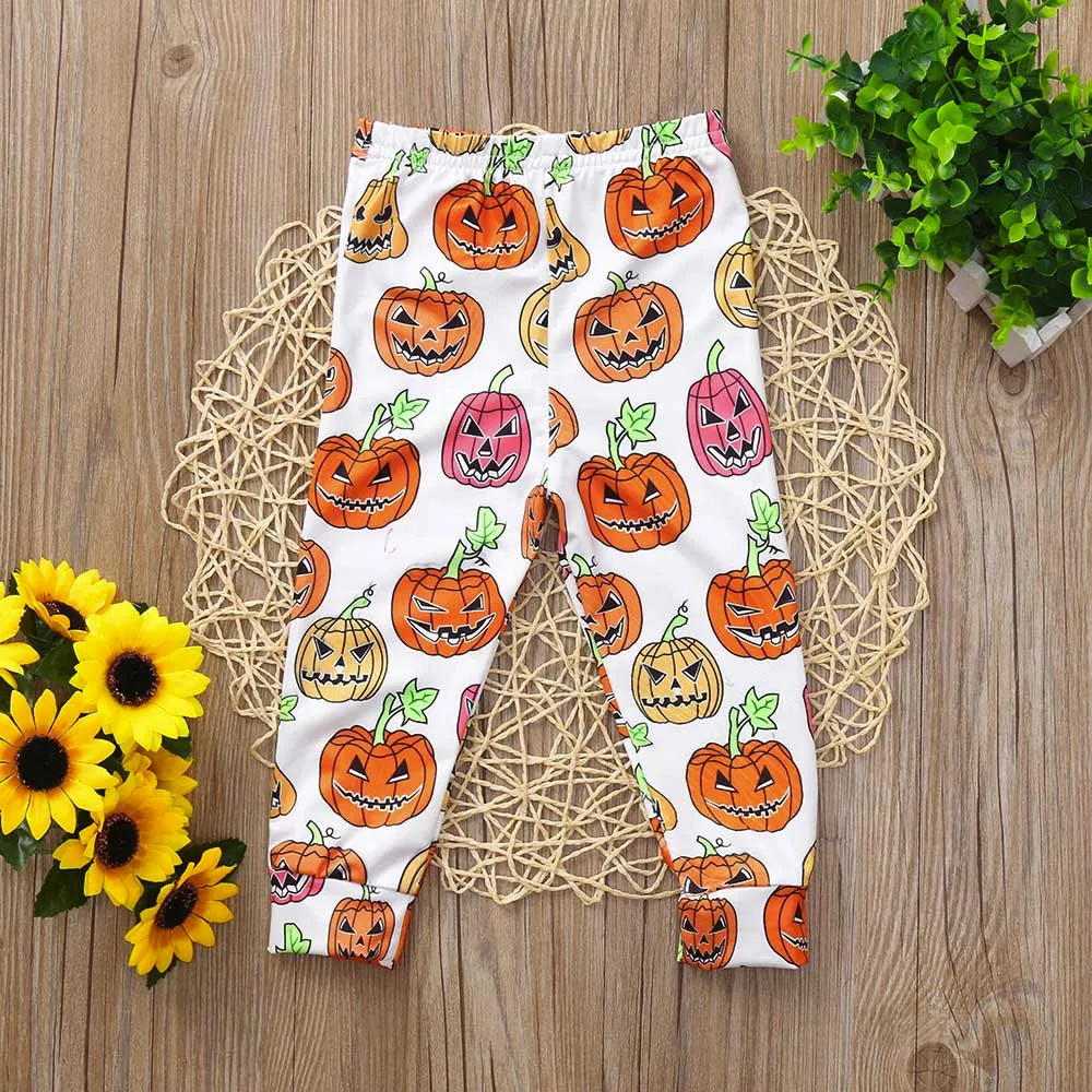 Лидер продаж Детские наряды для девочек на Хэллоуин облегающие штаны леггинсы