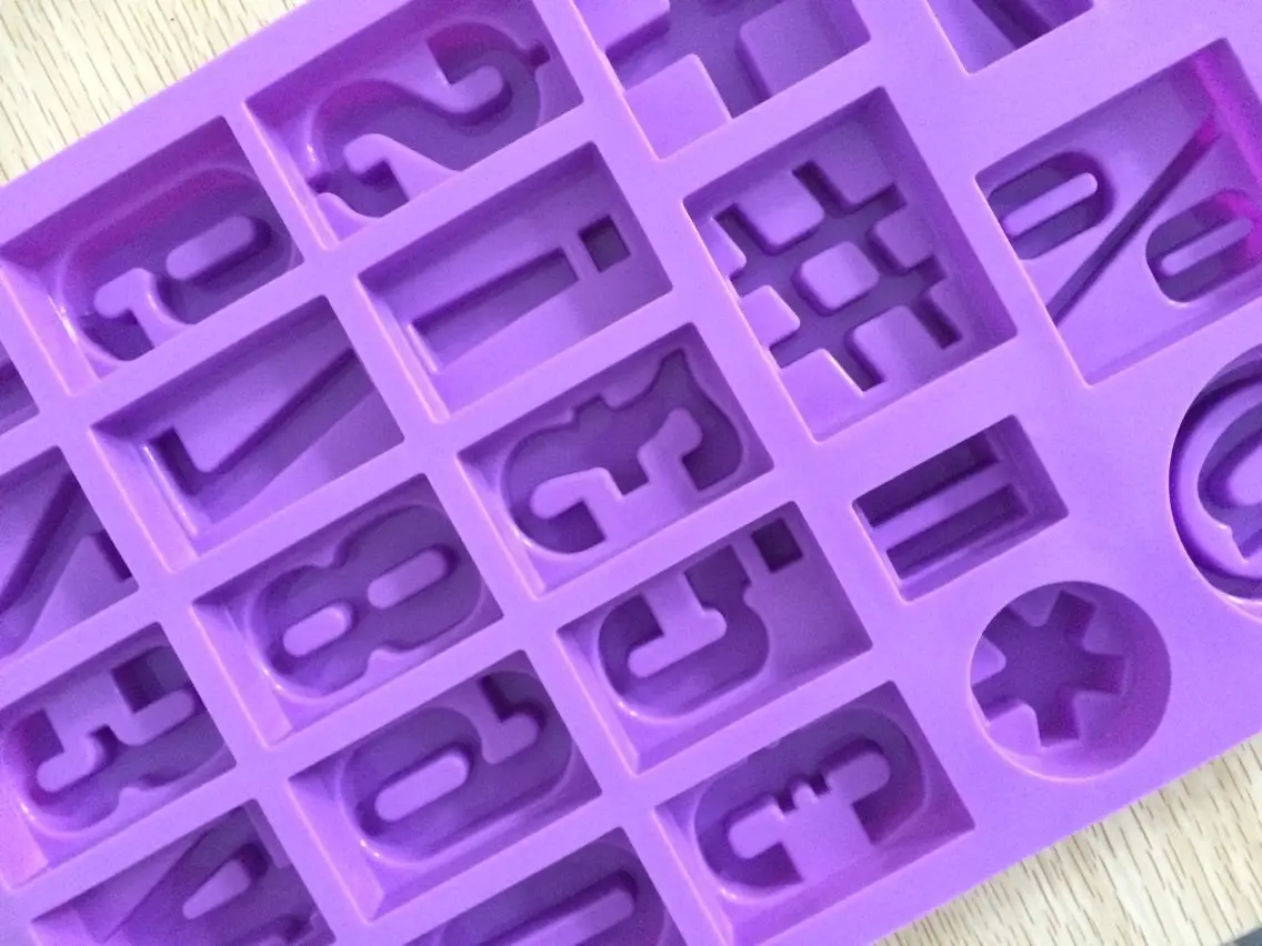 

Concrete Craft Number Mould English Internet Symbol Cement Digital Silicone Mold