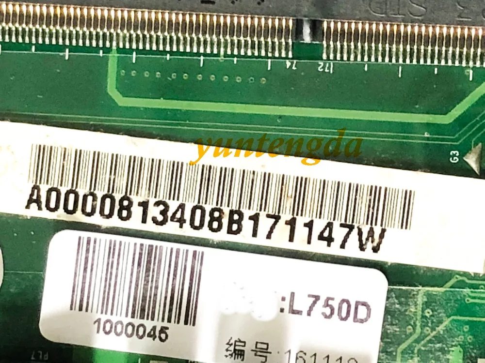 Оригинальная материнская плата для Toshiba L750D DABLEDMB8E0 A000081340 протестированная