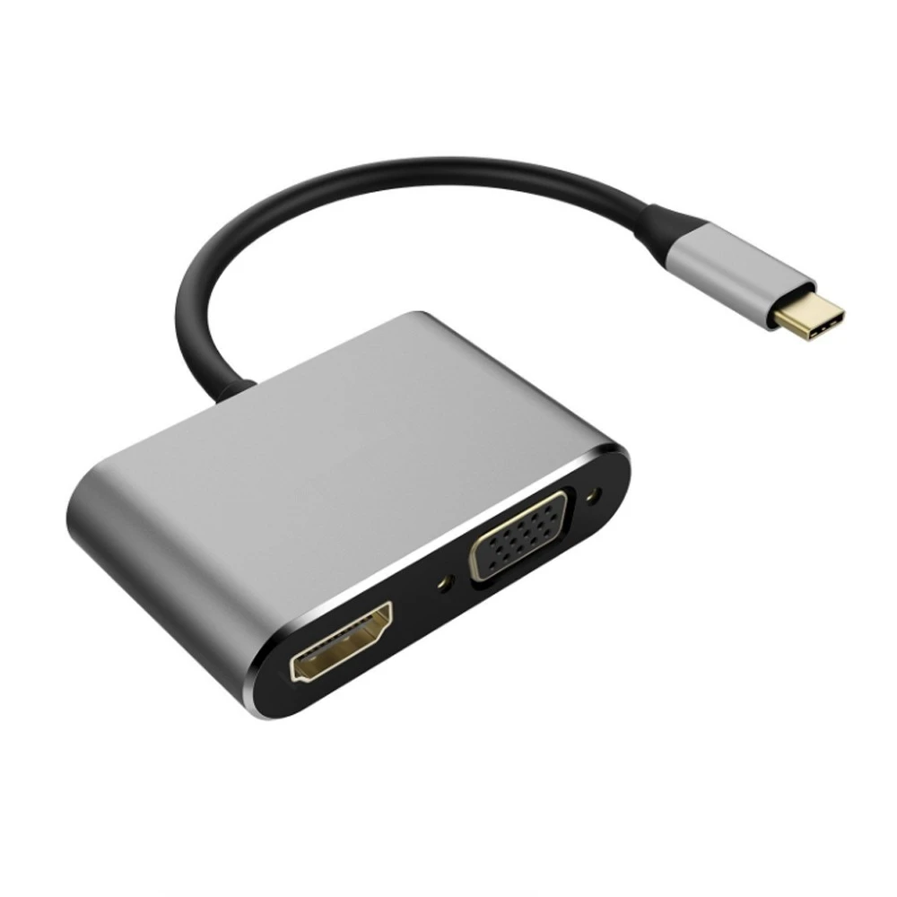 USB C Type к 4K 60Hz HDMI VGA адаптер 2 в 1 3 конвертер кабель для ноутбука Apple Новый Macbook Google