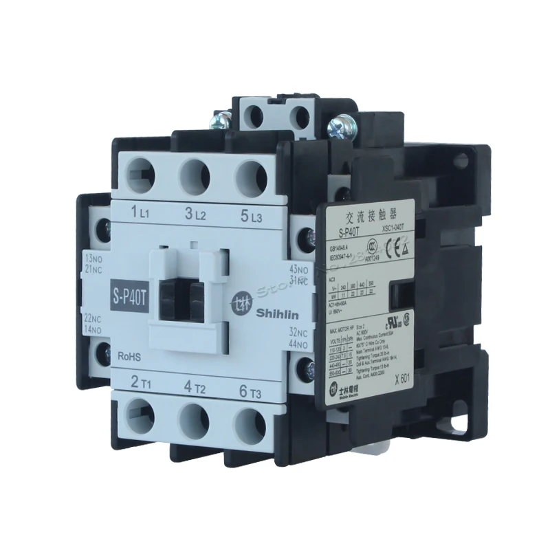40A Ui660V 6kV контактор переменного тока AC24V 380V 220V 110V Катушка Напряжение S P40T Shihlin