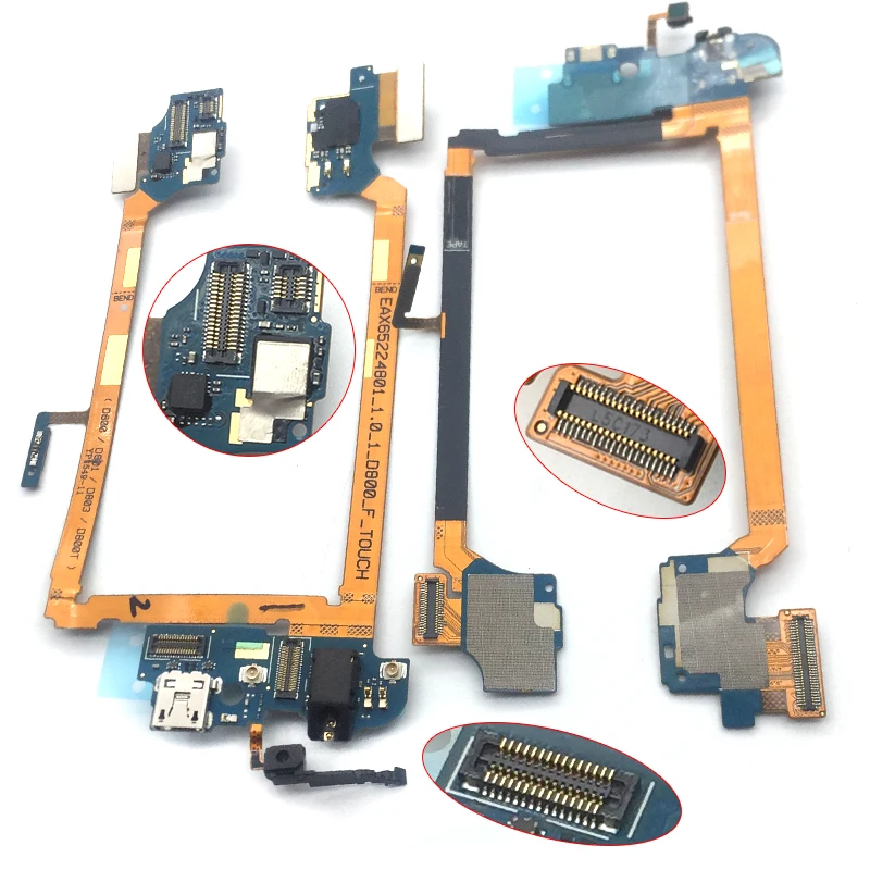 Для LG G2 D800 D801 LS980 VS980 док-станция зарядное устройство Порт USB гибкий кабель LG G2 Запасная часть