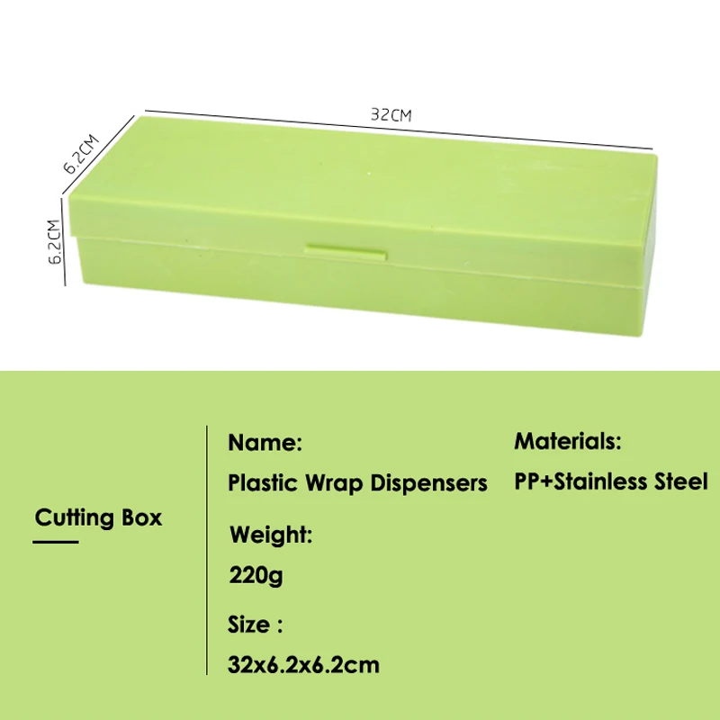 Plastic Wrap Dispensers Kitchen Cling Food Cutter Box Storage Tool | Дом и сад