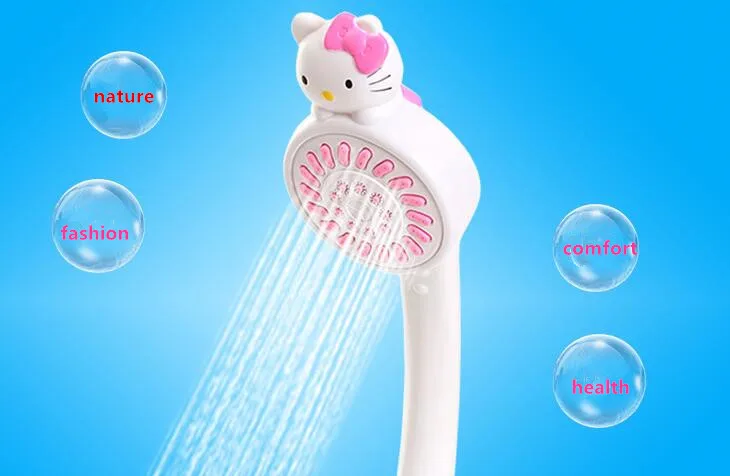 POSEPOP Прекрасный hello kitty мультфильм душ дети шоу головки ABS животных ручной душ ребенок душ Детский Душ Ванна игрушка