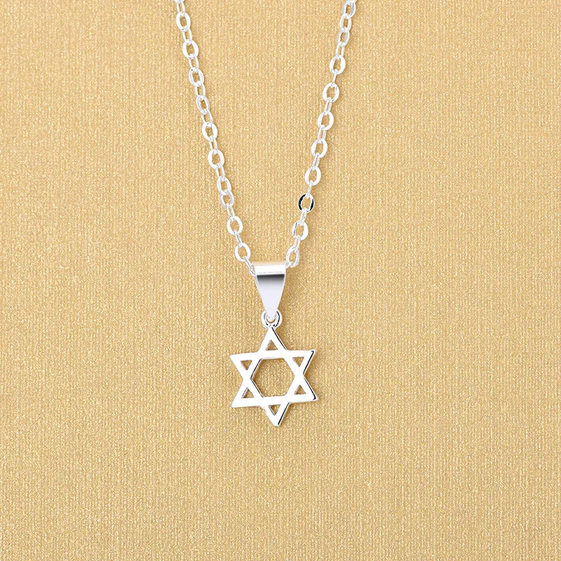 

Silver Color Single Six-star Pendant Necklaces For Women Jewelry Gifts 2022