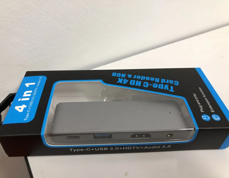 Новый стиль usb c к HDMI PD 3 5 звуковая док-станция для Ipad Pro hub 2018 | Компьютеры и офис