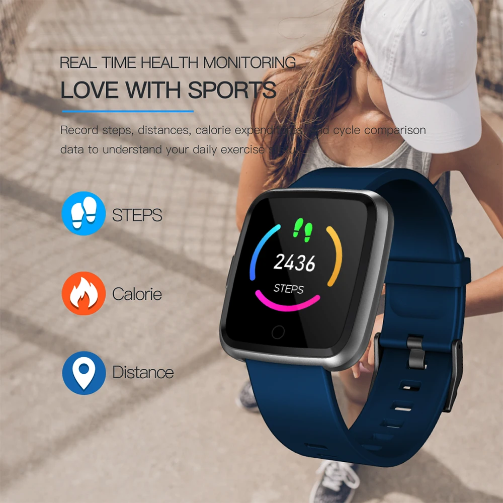 LEMDIOE Sport Smart Watch IP67 Waterproof Blood Pressure Oxygen Heart Rate Monitor Smartwatch Men Women For Android IOS Phone |