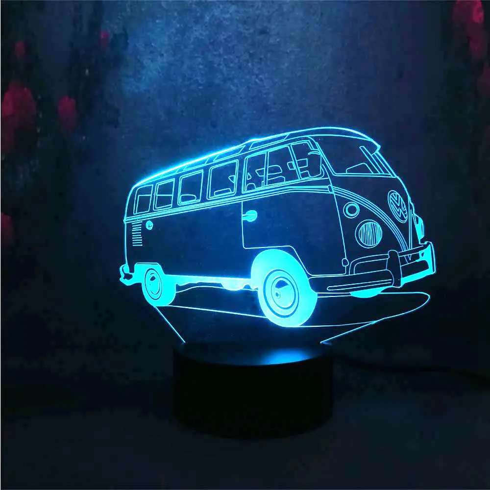 Удобный автобус USB зарядка RC пульт дистанционного управления 7 цветов Изменение