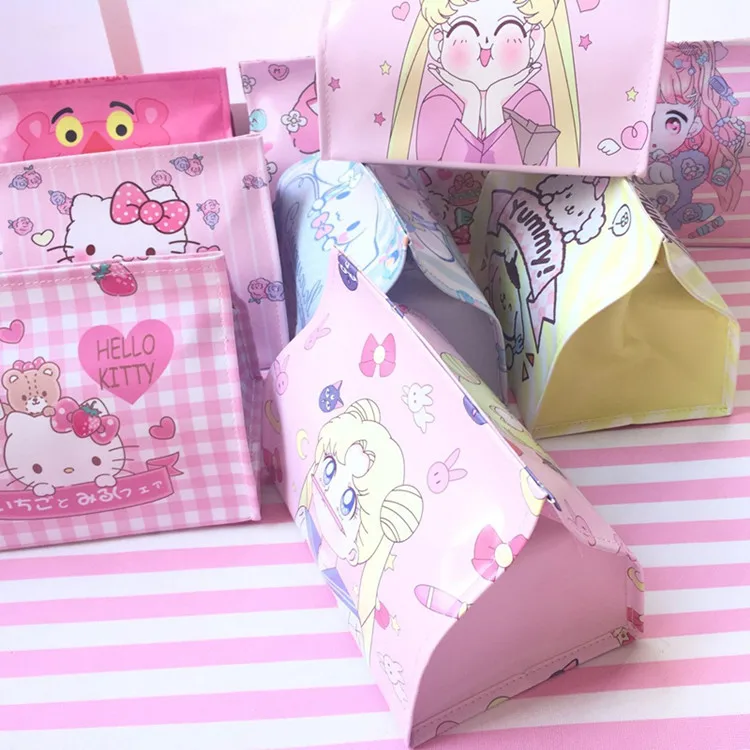 Hello kitty Melody Матросская мультяшная розовая леопардовая коробка для салфеток, автомобильный чехол для салфеток, коробка для салфеток в спальню