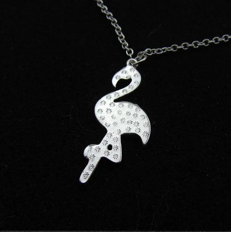 Распродажа женские яркие розовые ожерелья с подвеской в виде фламинго ювелирные