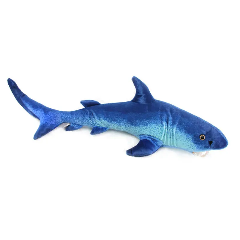 Розничная продажа 59 см мягкая модель Акула креативная большая плюшевая игрушка