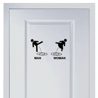 funny marks for man and womans toilet vinyl fashion for shop office home cafe hotel toilets door decor wall stickers