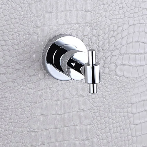 Robe Hook Хромированный набор аксессуаров для ванной комнаты, настенный держатель для туалетной щетки, держатель для ванной комнаты, для душа, мыльница, стеклянный диспенсер для жидкого мыла, крючок для халата - Цвет: Robe Hook