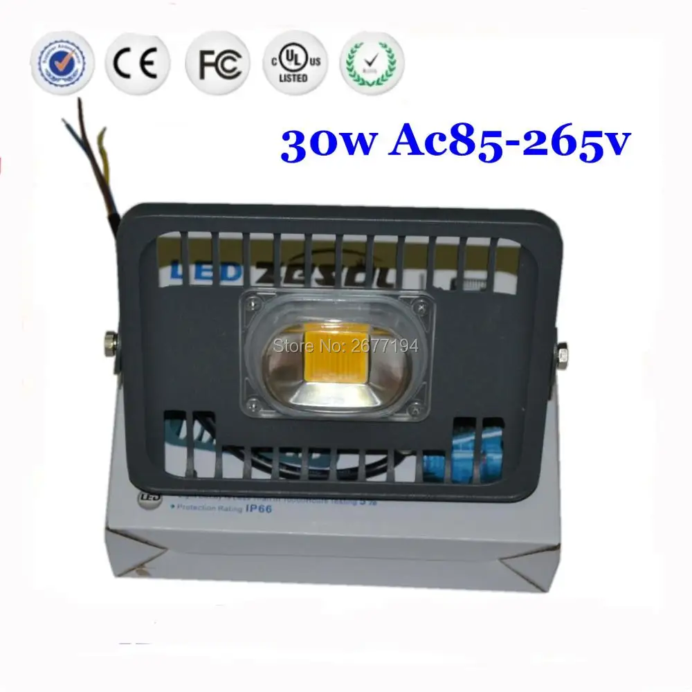 3 шт. рекламная упаковка 30 Вт LED наводнений лампа Холодный/теплый белый IP66 AC85v 265v