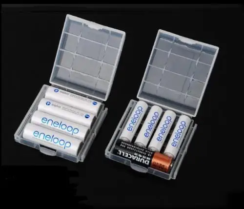 5 шт./лот прочный прозрачный жесткий пластиковый футляр для батарей контейнер