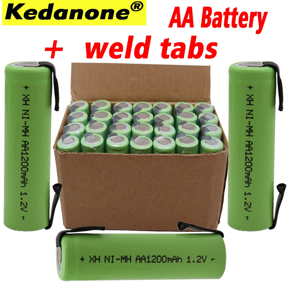 2 ~ 10 шт ni mh 1 V AA перезаряжаемая батарея 1200mah nimh со сварочными вкладками для