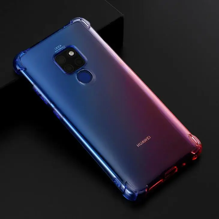 Прозрачная силиконовая Мягкая задняя крышка Huawei Mate 20 Nature Discoloration для 30 pro lite 20X Case