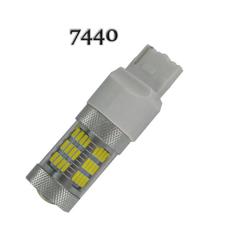 50 шт. супер яркий T20 W21W 7440 56 smd 4014 светодиодная линза 7443 w21/5 Вт сигнала поворота
