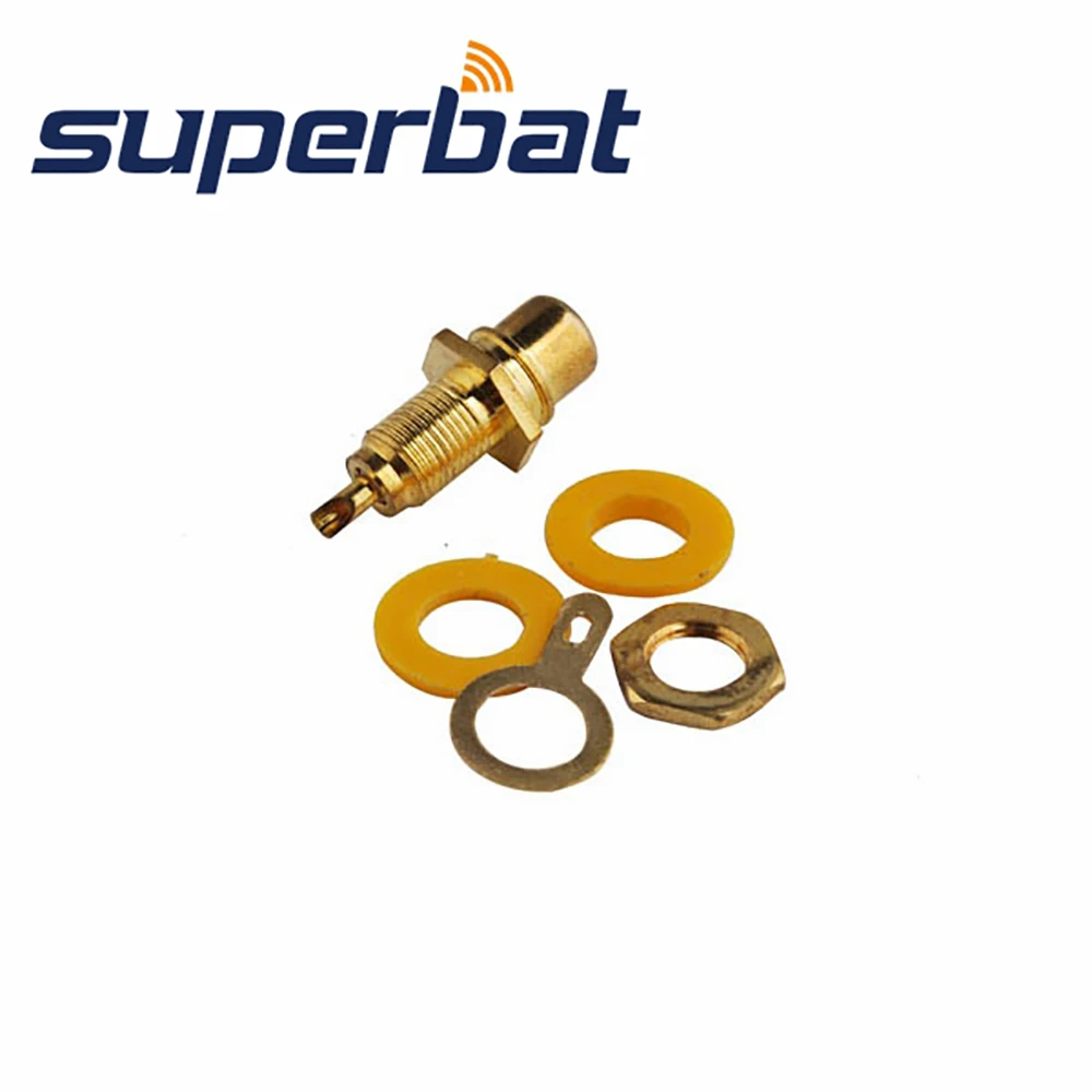 Superbat RCA Панель Крепления Джек перегородка с гайкой и паяльной чашкой RF