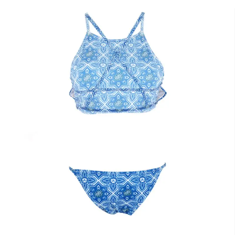 2017 Новый Летний стиль г. для женщин сексуальный топ Высокая средства ухода за кожей Шеи комплект бикини