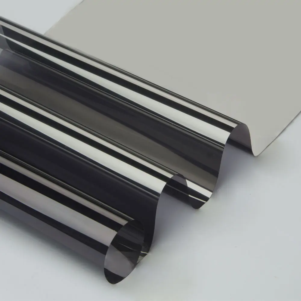 

HOHOFILM 100cm*1000cm Grey&Silver Window Film Low Reflective Mirror window Glass stickers home office sticker