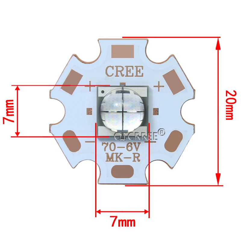 1 шт. 7070 20 Вт 6V12V светодиодный сменный Cree XHP70.2 SST-90 светодиодный излучатель синий 450nm автомобильный светильник диодный чип светильник с медной печатной платой
