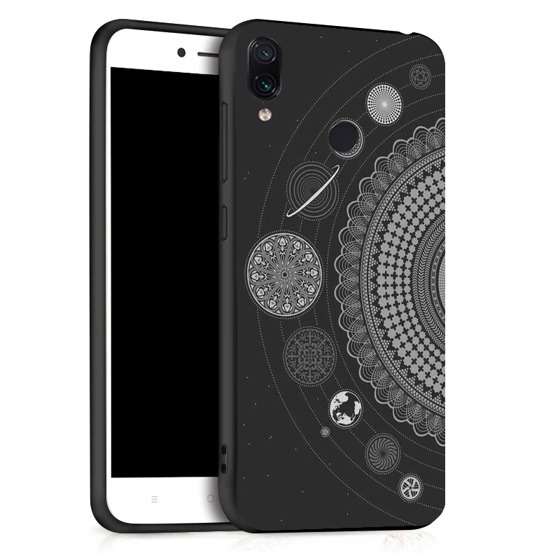 Case For Xiaomi Redmi Note 7 5 Pro 8 Cases Coque 3D DIY Painted Black Flower Cat Cover On For Xiaomi Mi 9 SE Xiomi 9T Bumper - Цвет: X014