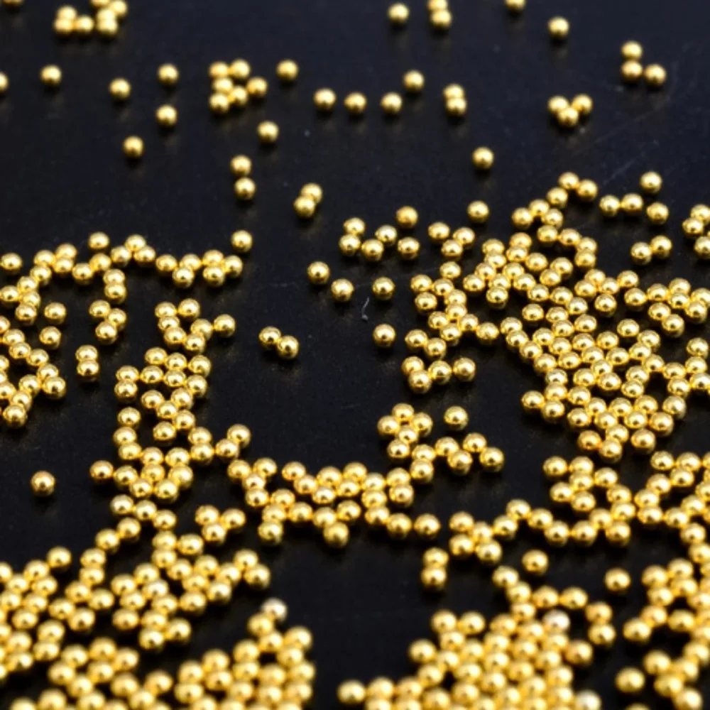 DIY украшения для ногтей золотые и серебряные стальные мини шарики 100 г