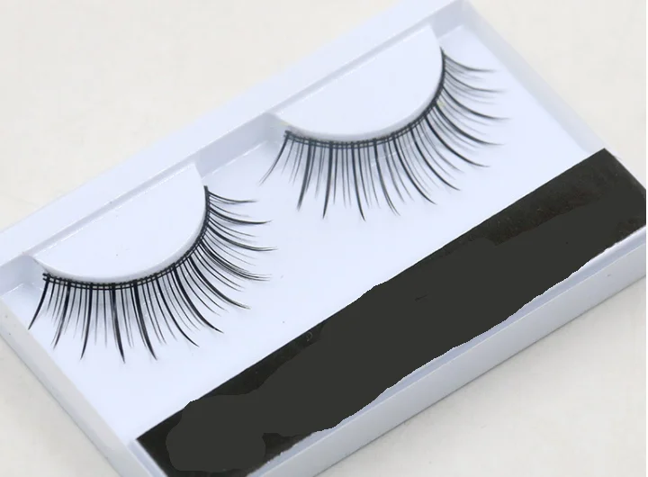 Горячая Распродажа натуральные накладные ресницы тонкие ручная работа