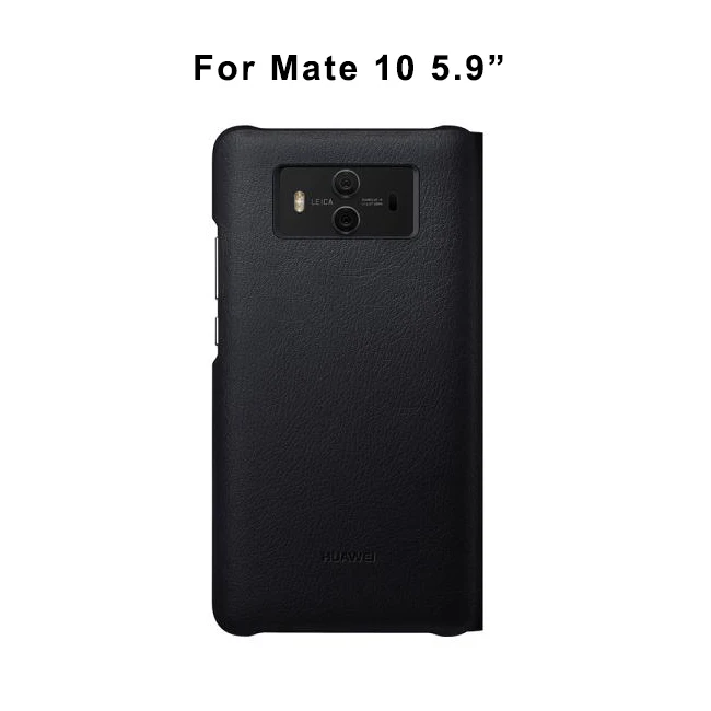 Black for Mate 10 Официальный чехол для huawei mate 10/mate 10 Pro С Откидывающейся Крышкой, умный чехол для телефона из искусственной кожи с окошком для mate 10 mate 10 Pro - Цвет: Black for Mate 10