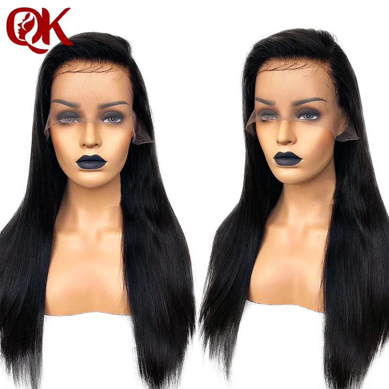 QueenKing волосы 13x6 прямые кружевные передние человеческие парики бразильские Реми