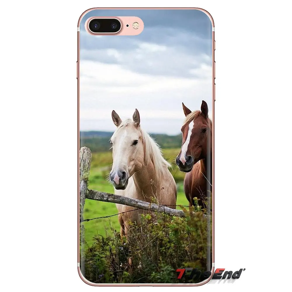 Soft Skin Cover Running Dappled Horse Art Poster For Sony Xperia Z Z1 Z2 Z3 Z5 compact M2 M4 M5 C4 E3 T3 XA Huawei Mate 7 8 Y3II |