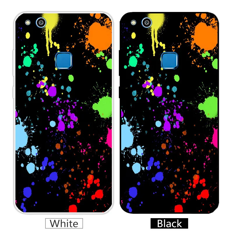 Fundas For Huawei P10 Lite Case 5.2" Soft Silicone TPU Back Cover Colored Phone Black Coque Capa |