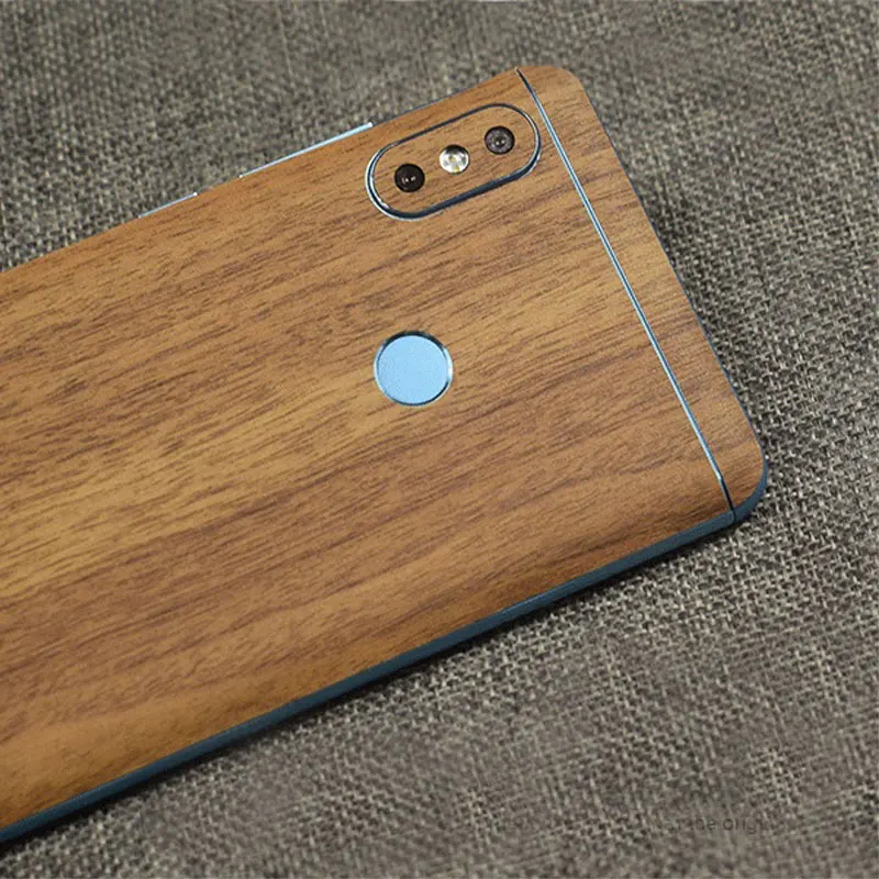 2018 New Wood Grain Back Sticker Film Protective Phone Wrap Skins Paste Membrane for Redmi Note5 |