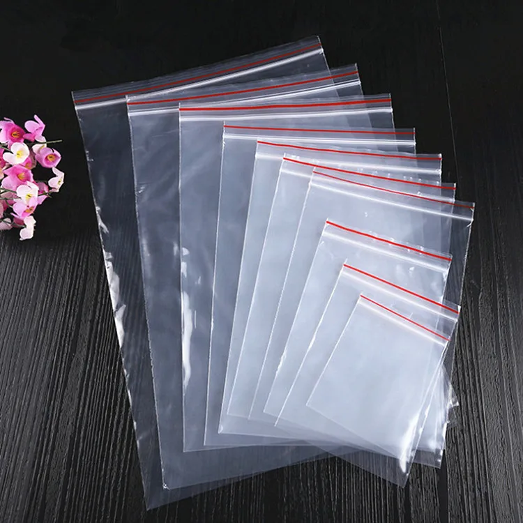 100pcs High Clear Small Plastic Gifts Jewelry Zip-lock Bag Reclosable Nail Powder Hardware Bracelets Beads Spice Trial Pouches images - 6