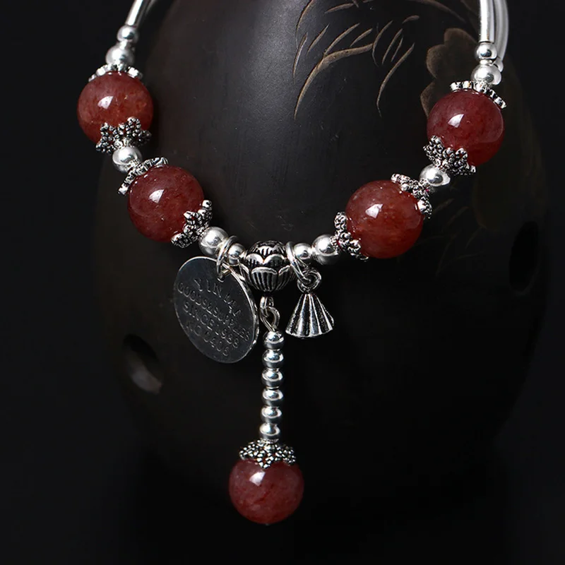 Женский браслет из серебра 925 пробы с бусинами натурального камня|bracelets for|bracelets for
