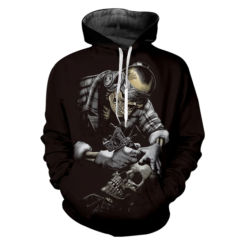 Пуловер OGKB Мужской Свободного Покроя свитшот с 3D принтом животного диноза и