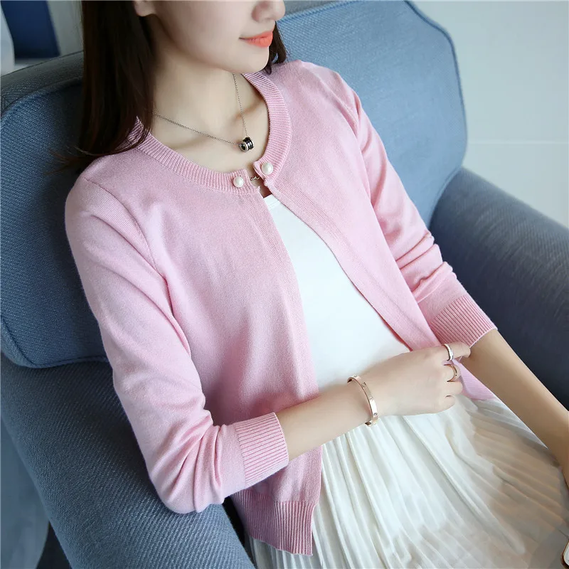 Выберите пять цветов модный без пряжки трикотажный кардиган для женщин новый