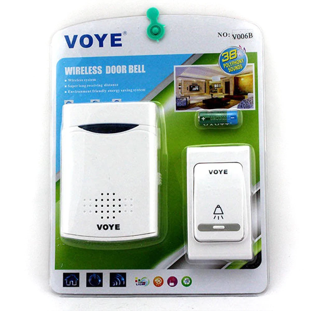 Пульт дистанционного управления беспроводной дверной звонок с 38 мелодиями